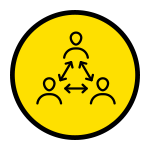 Icon of three people