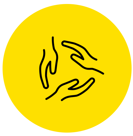 Icon of hands together